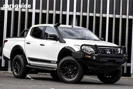 White 2018 Mitsubishi Triton Dual Cab Utility Gls (4X4) Blackline