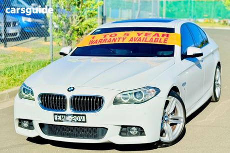 White 2016 BMW 520D Sedan Luxury Line
