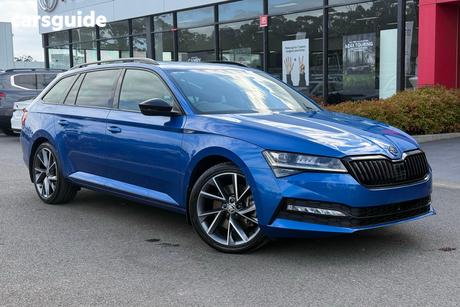 Blue 2025 Skoda Superb Wagon Sportline 206Tsi (4X4)
