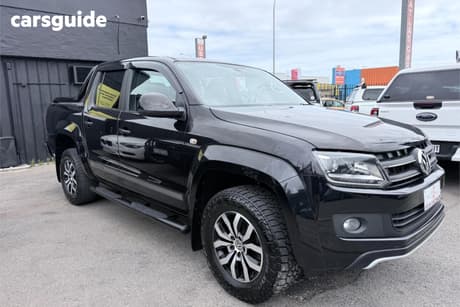 Black 2015 Volkswagen Amarok Dual Cab Utility Tdi420 Canyon (4X4)