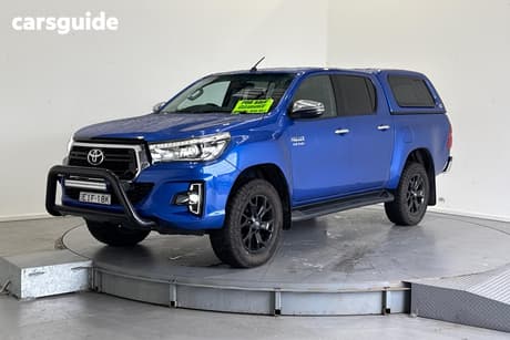 Blue 2019 Toyota Hilux Double Cab Pick Up Sr5 (4X4)