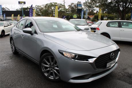 Silver 2021 Mazda 3 Sedan G25 Evolve