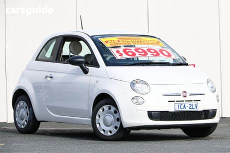 White 2014 Fiat 500 Hatchback Pop