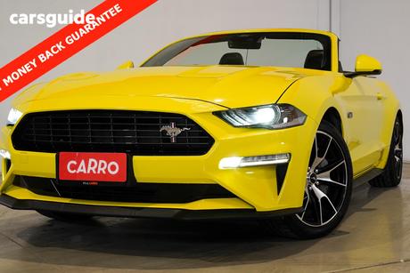 Yellow 2021 Ford Mustang Convertible 2.3 Gtdi