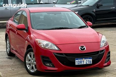Red 2011 Mazda 3 Sedan Maxx Sport