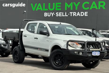 White 2018 Mitsubishi Triton Dual Cab Chassis Glx (4X4)