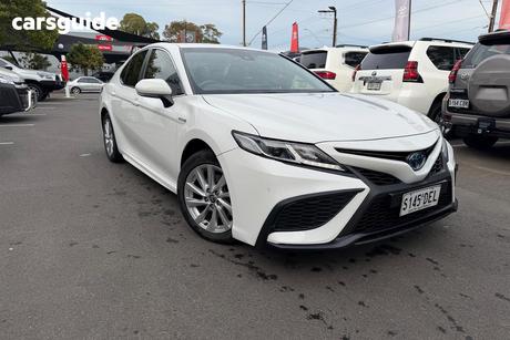 White 2021 Toyota Camry Sedan Ascent Sport Hybrid