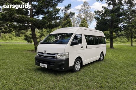 White 2011 Toyota HiAce Bus Commuter
