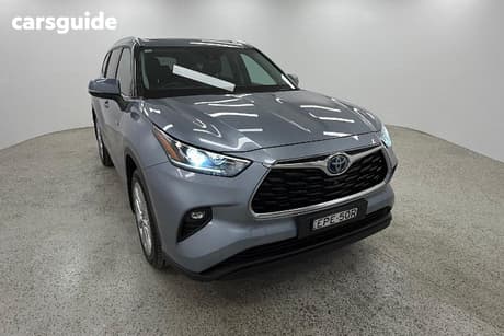 Blue 2021 Toyota Kluger Wagon Grande Hybrid Awd