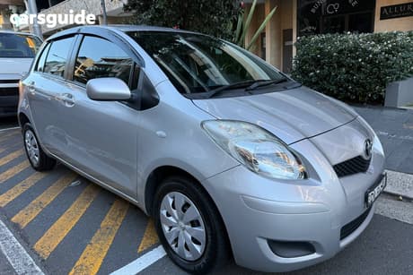 Silver 2011 Toyota Yaris Hatchback Yr