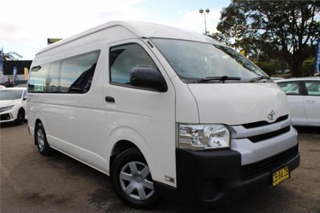 White 2014 Toyota HiAce Bus Commuter