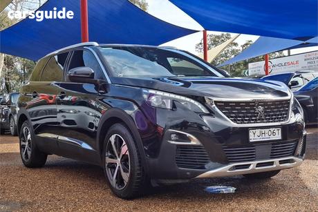 Black 2018 Peugeot 5008 Wagon Gt Line