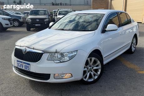 White 2012 Skoda Superb Sedan 125 Tdi Elegance