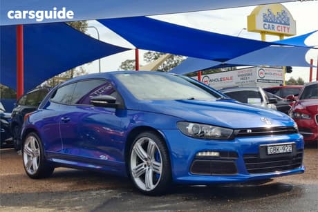 Blue 2011 Volkswagen Scirocco Hatch R F