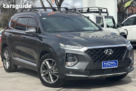 Grey 2018 Hyundai Santa FE Wagon Highlander Crdi Satin Awd