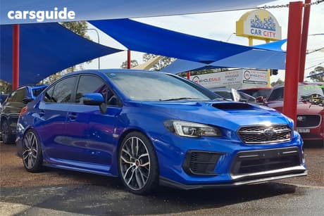 Blue 2019 Subaru WRX Sedan Sti Premium (Awd)