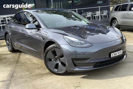 Grey 2022 Tesla Model 3 Sedan Rear-Wheel Drive