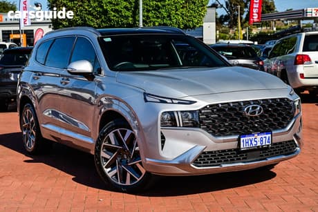 Silver 2023 Hyundai Santa FE Wagon Highlander Crdi (Awd)