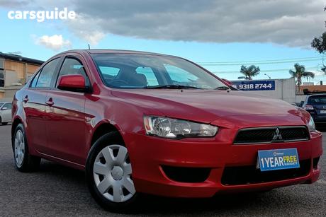 Red 2010 Mitsubishi Lancer Sedan Es