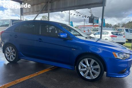 Blue 2014 Mitsubishi Lancer Hatchback Gsr Sportback