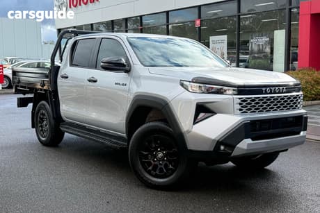 Silver 2025 Toyota Hilux Double Cab Chassis Sr (4X4) Steel Wheels