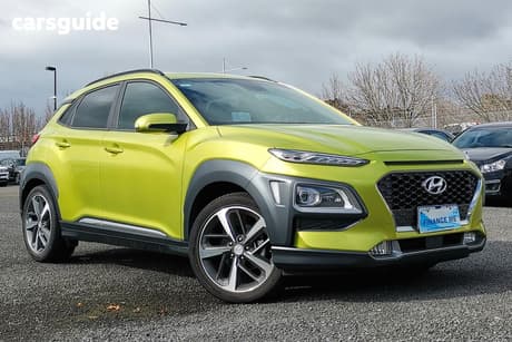 Yellow 2020 Hyundai Kona Wagon Highlander S.Roof (Fwd)