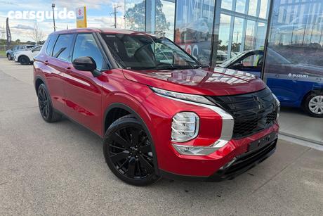 Red 2026 Mitsubishi Outlander Wagon Black Edition 7 Seat (2Wd)