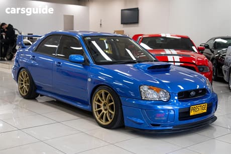 Blue 2003 Subaru Impreza Sedan Wrx Sti