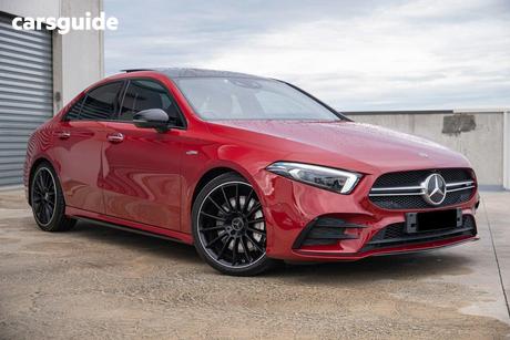 Red 2021 Mercedes-Benz A35 Sedan 4Matic
