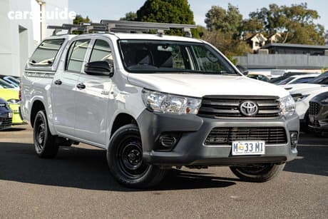 White 2019 Toyota Hilux Double Cab Pick Up Workmate