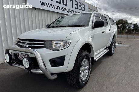 White 2014 Mitsubishi Triton Double Cab Utility Glx (4X4)