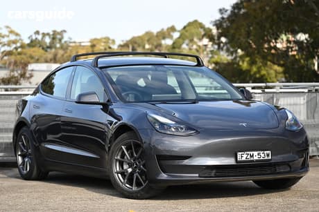 Grey 2022 Tesla Model 3 Sedan Rear-Wheel Drive