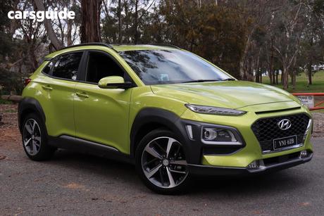 Yellow 2017 Hyundai Kona Wagon Highlander Red
