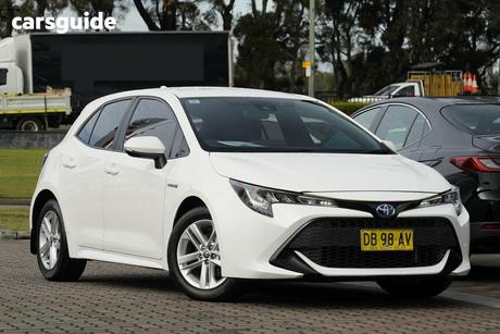 White 2021 Toyota Corolla Hatchback Ascent Sport Hybrid