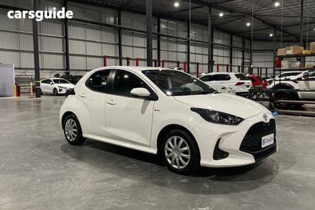 White 2024 Toyota Yaris Hatchback Ascent Sport Hybrid