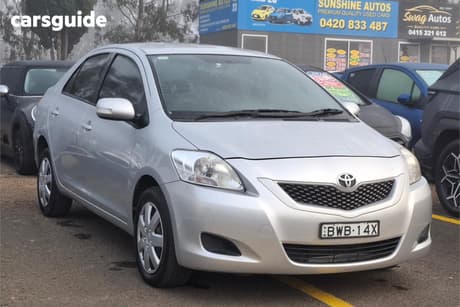 Silver 2010 Toyota Yaris Sedan Yrs