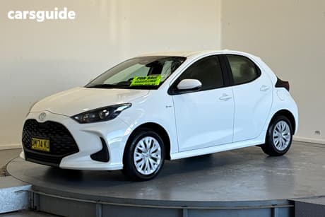 White 2024 Toyota Yaris Hatchback Ascent Sport Hybrid