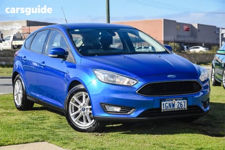 Blue 2017 Ford Focus Hatchback Trend