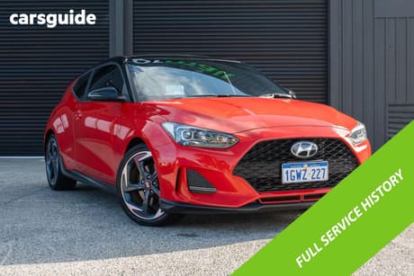 Red 2019 Hyundai Veloster Coupe Turbo Premium