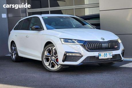 White 2024 Skoda Octavia Wagon Rs 180Tsi