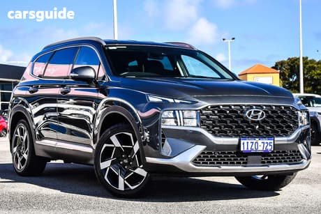 Grey 2022 Hyundai Santa FE Wagon Elite Crdi (Awd)