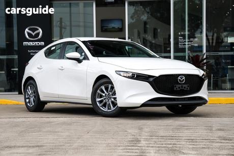 White 2026 Mazda Mazda3 Hatchback G20 Pure