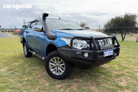 Blue 2015 Mitsubishi Triton Dual Cab Utility Gls (4X4)
