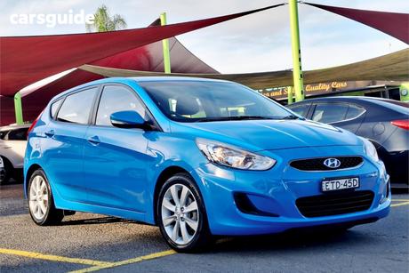 Blue 2018 Hyundai Accent Hatchback Sport
