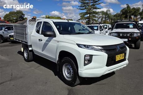White 2020 Mitsubishi Triton Club Cab Chassis Glx Adas (4X4)
