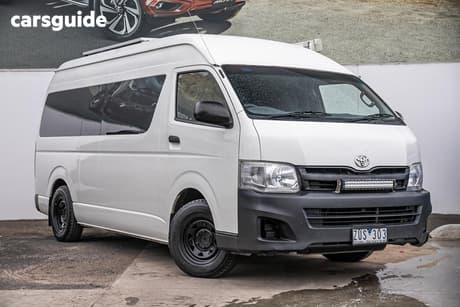 White 2013 Toyota HiAce Bus Commuter