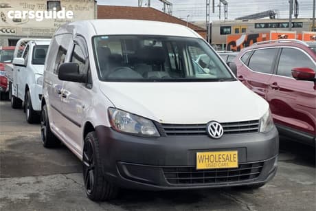 White 2013 Volkswagen Caddy Commercial TDI250 BLUEMOTION F