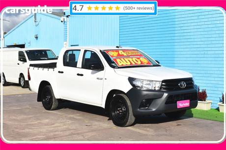 White 2019 Toyota Hilux Double Cab Pick Up Workmate