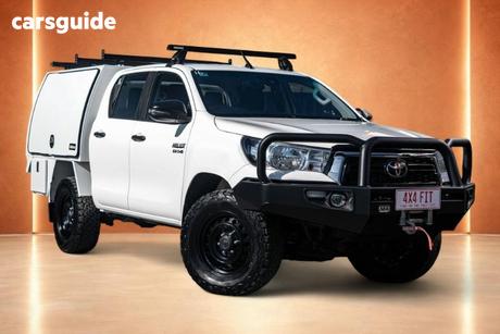 White 2019 Toyota Hilux Double Cab Chassis Sr (4X4)