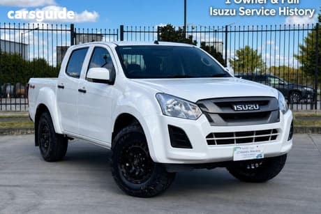 White 2020 Isuzu D-MAX Ute Tray SX (4X4) MY19